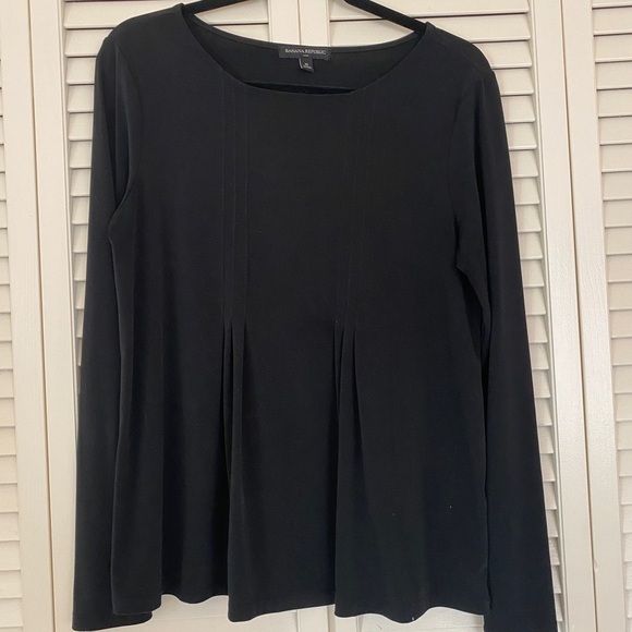 Banana Republic Long Sleeve Black Blouse Top - Picture 4 of 6